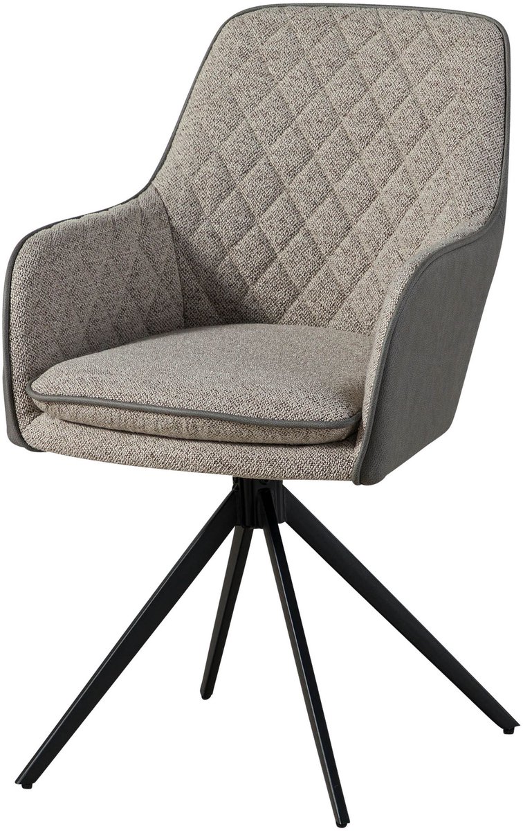 MASSIVMOEBEL24 .DE gestoffeerde stoel lichtgrijs / grijs 100% polyester gedemonteerd POLSTERSTÜHLE #03