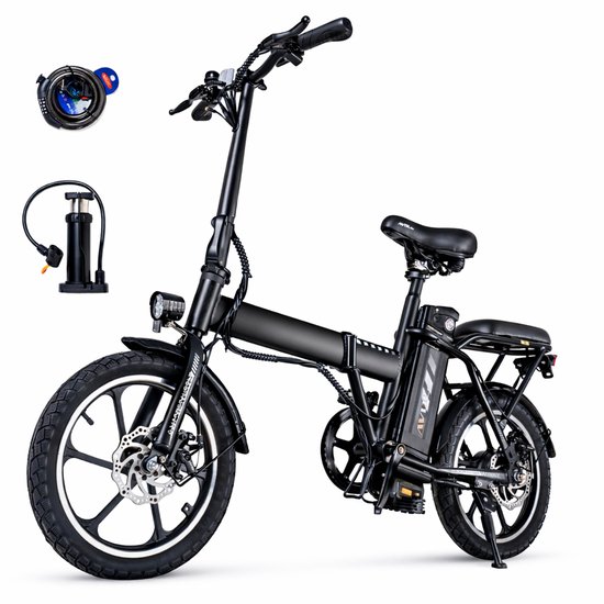 Elektrische Vouwfiets 16 Inch - Opvouwbare E-bike Volwassenen - 250W Borstelloze Motor - 36V 11.4Ah Lithiumbatterij - 35-50km Actieradius - Max 25 km/u - 3 Rijmodi - Dubbele Schijfremmen - Stadsfiets - Woon-Werkverkeer - Dames Heren