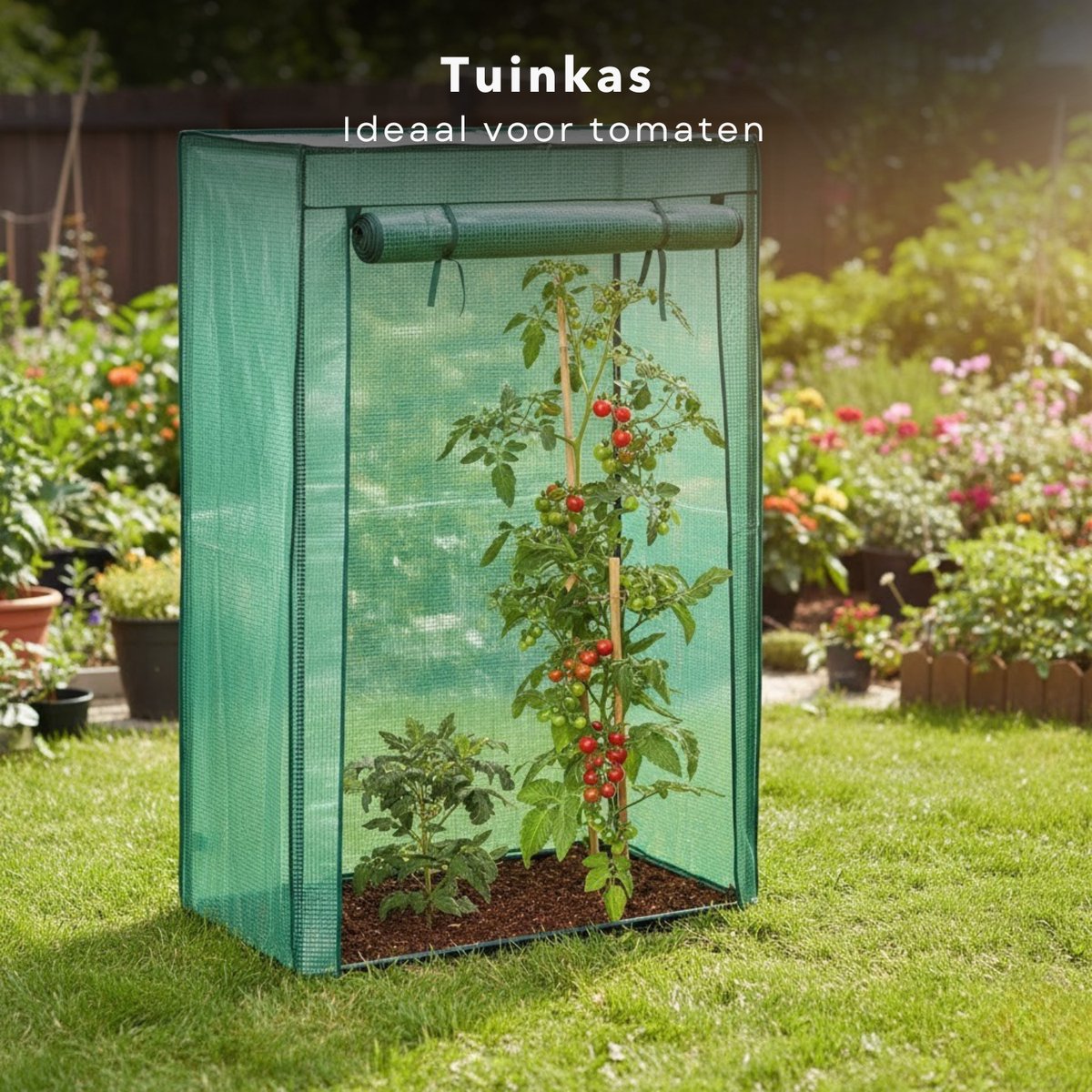 Tomatenkas - Tomaten Kweekkas - Tomaten Serre - Kweekkas - Broeikas - Foliekas - Tuinkas - Plantenkas - Koude Kas - Mini Tuinkas - Kleine Tuinkas - Tomatenkas Met Deur - Tomatenkas Voor Balkon - Tomatenkas Voor Tuin – foto 3