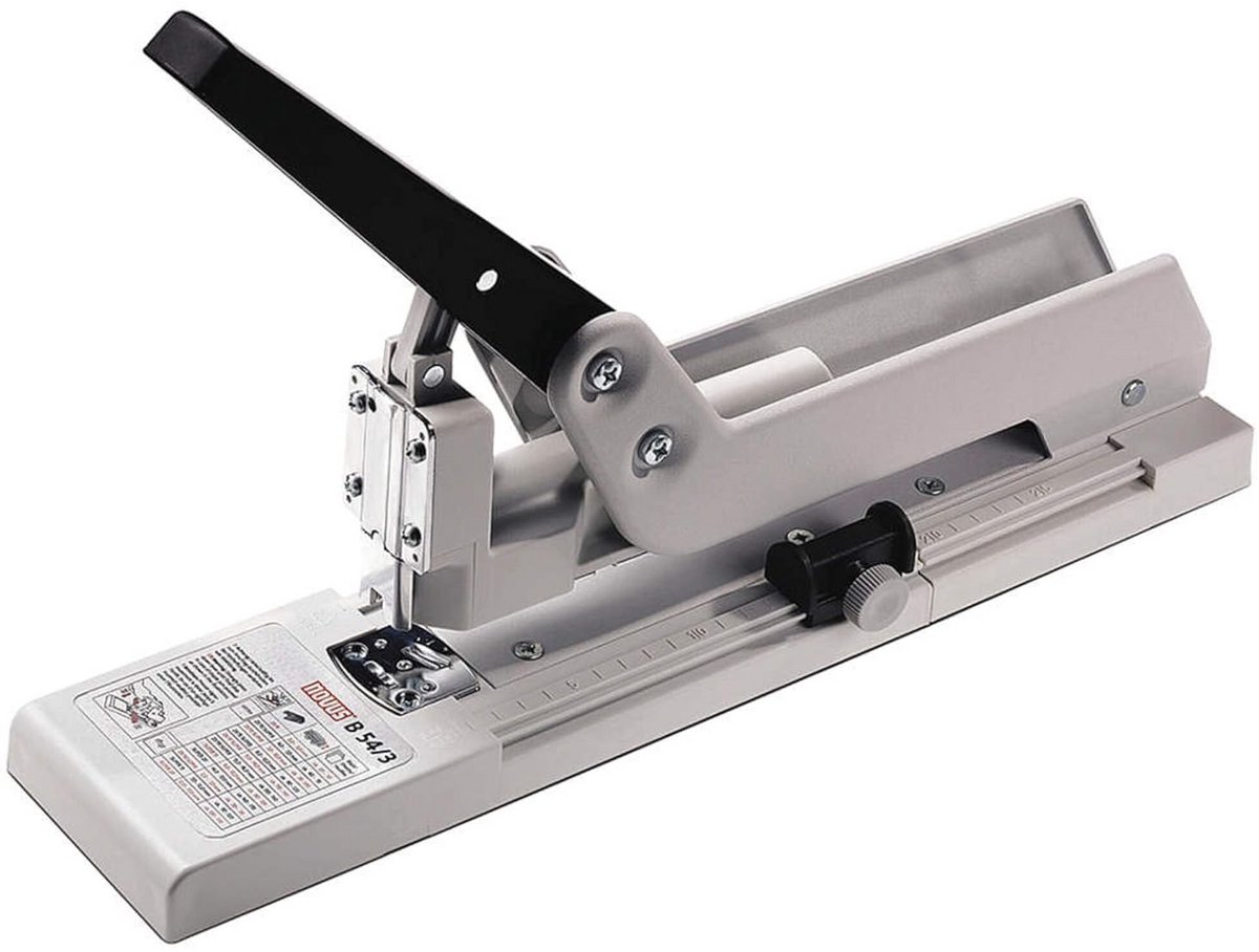 Heavy Duty Nietmachine met 170 Vel Capaciteit en Beweegbaar Aambeeld - Grijs/Zwart