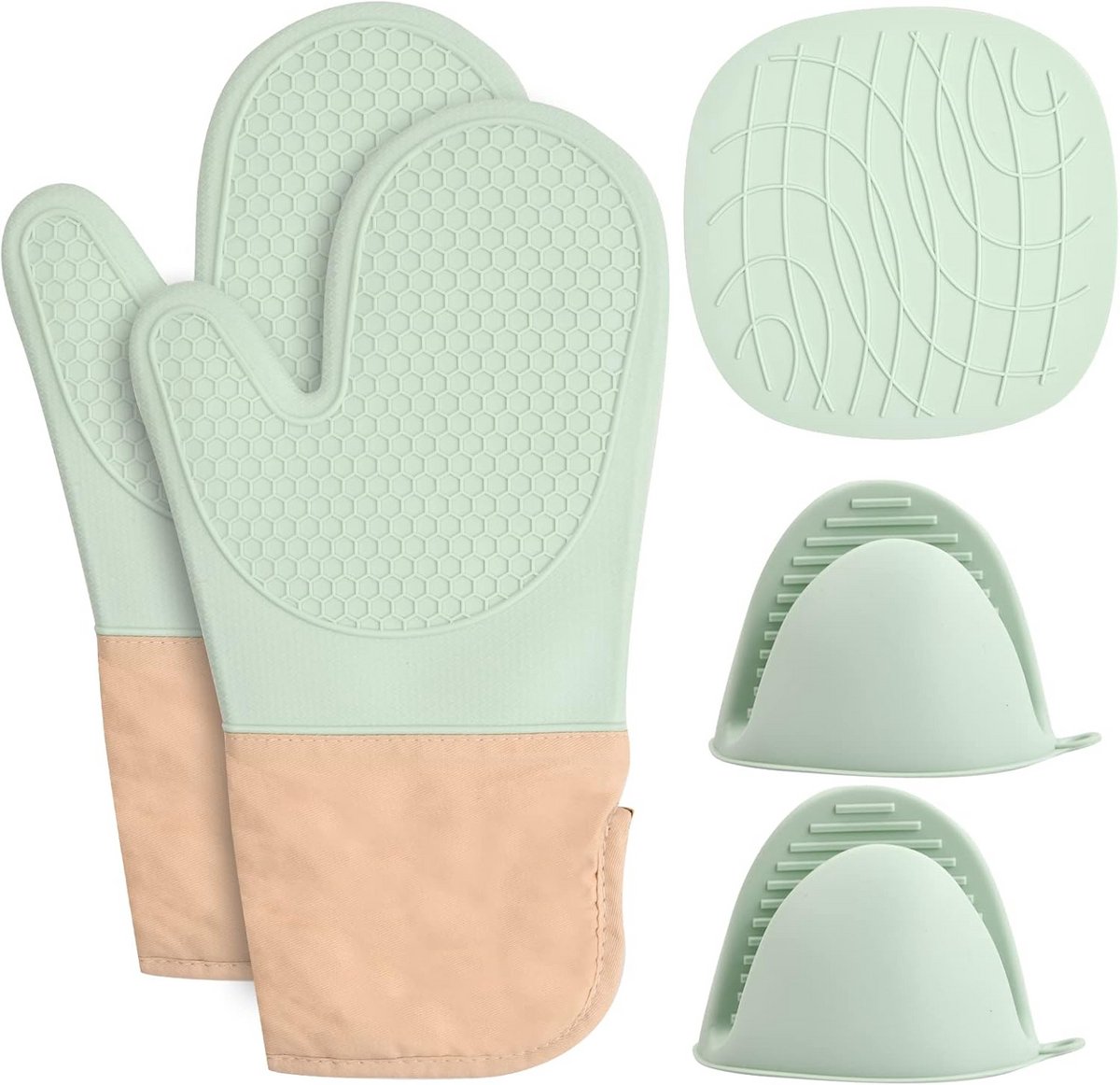Hittebestendige Silicone Ovenhandschoenen - Keukenhandschoenen voor Veilig Koken