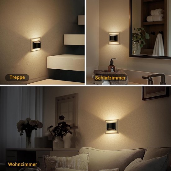 Dimbare nachtlamp 2 stuks - Warm wit 3000 K - Nachtlampje voor in het stopcontact van Merkloos — afbeelding 5