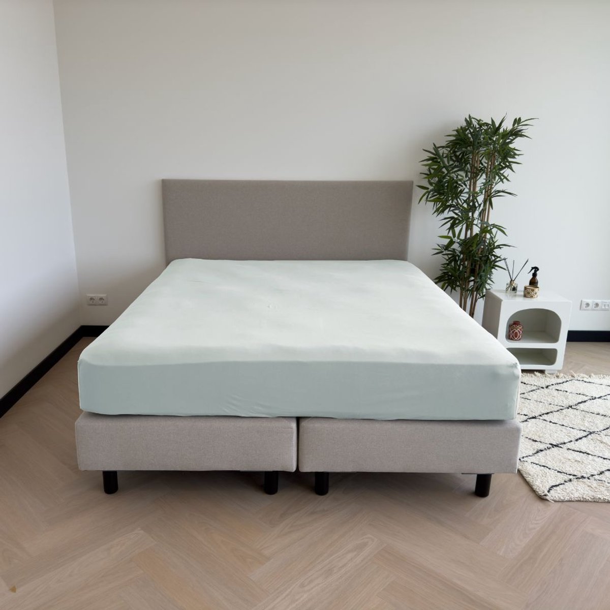 Kayori Simba Topper Hoeslaken Bamboe - 180x200-220cm - Matrasdikte 12 cm - Ademend & Hypoallergeen - Zeeblauw