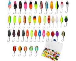 Trout Spinning Set 43 Stuks - 2.3g/2.8g/3.5g/5g - Spinning Aas voor Forel, Baars & Snoek - Met Opbergbox