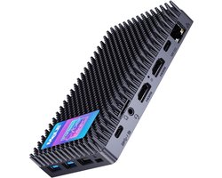 Mini PC Fanless 8GB DDR4 128GB ROM 4K 60Hz Drievoudig Scherm USB-C HDMI VESA