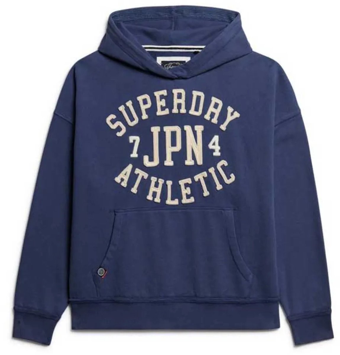 Superdry Athletic Essentials oversized hoodie met applicatie Dames Hoodies Marineblauw