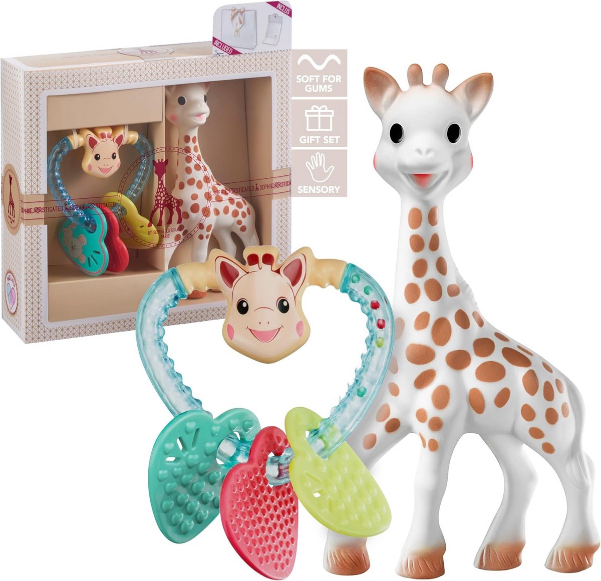 Babyset met Bijtring en Rammelaar voor Baby - Cadeau voor Nieuw Geborenen