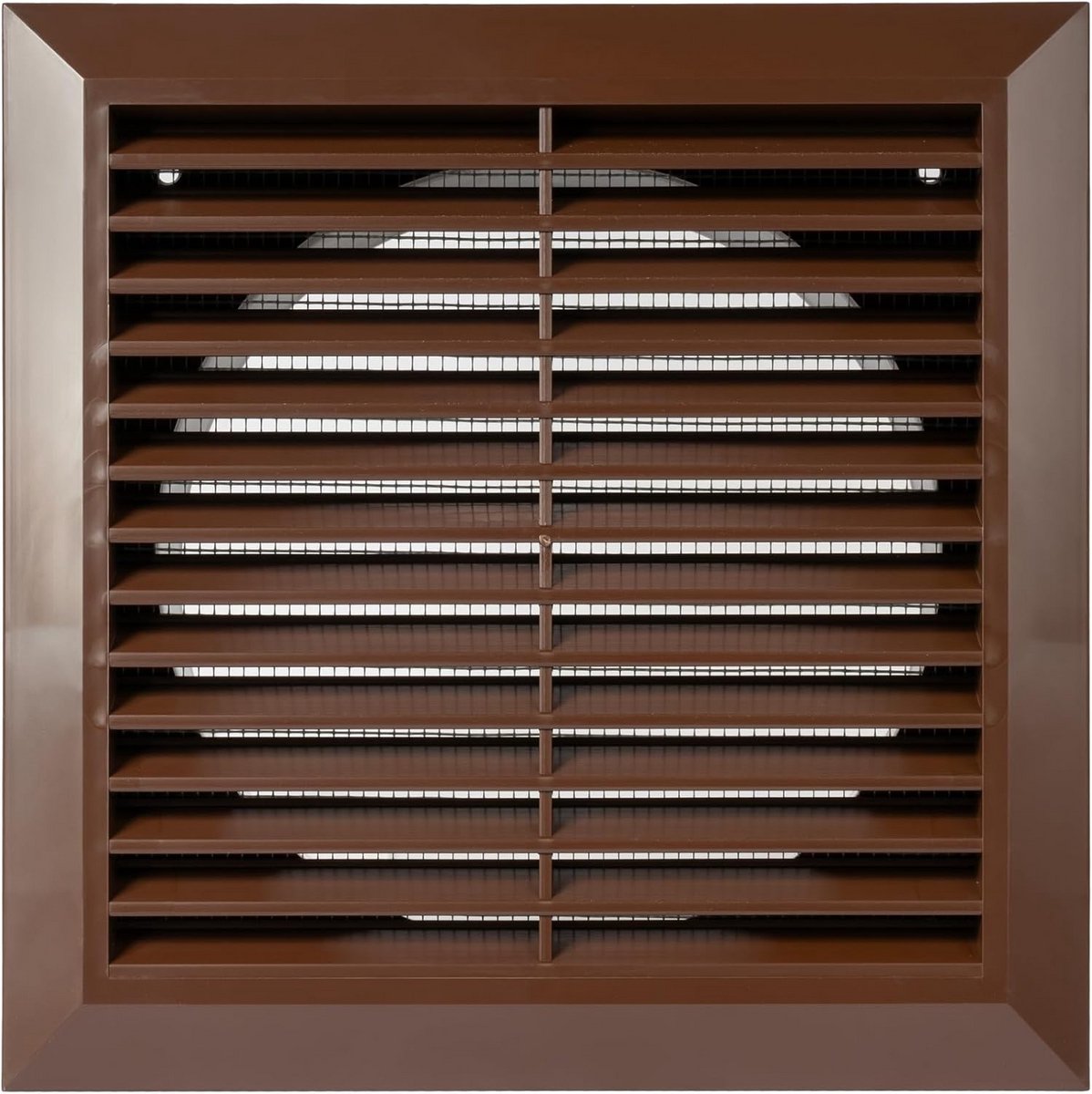 Rond Bruin Ventilatierooster 6 Inch voor Binnen en Buiten - Met Gaas en Montagekit
