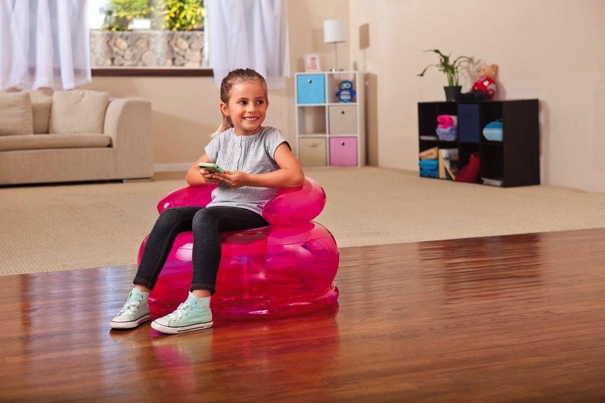 Opblaasbare Baby Zwembadstoel Transparant 66x42 cm voor Kinderen 3-8 Jaar