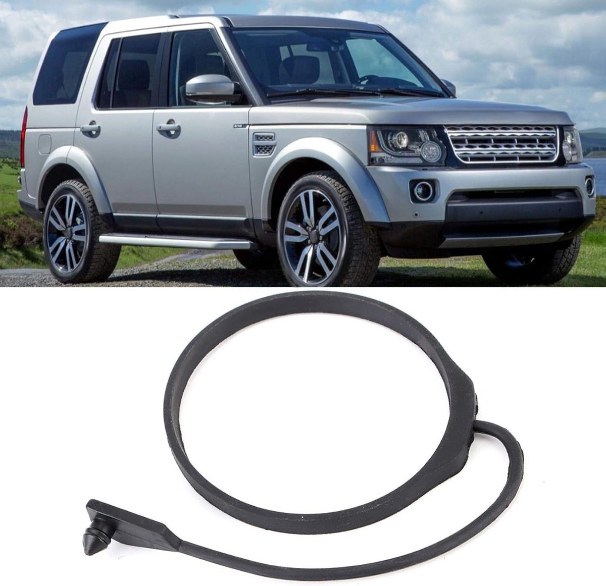 Rubberen Brandstoftankdop Touw voor Range Rover Modellen Zwart
