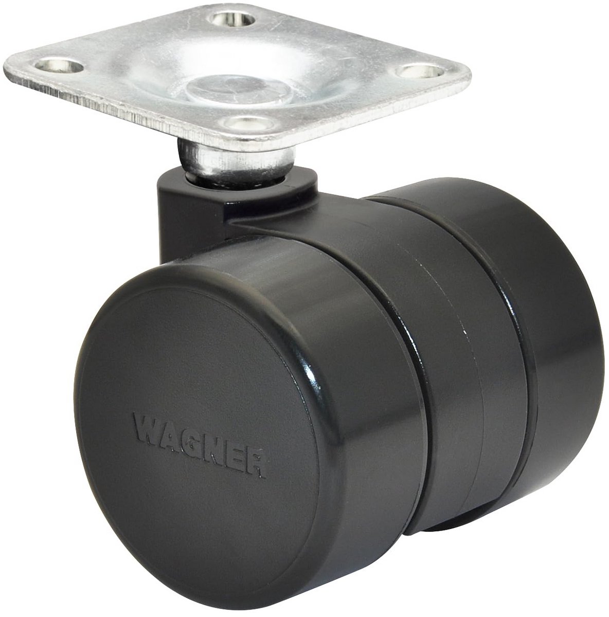 Zwenkwiel met Montageplaat voor Meubels - Hard Kunststof - 38 mm Diameter