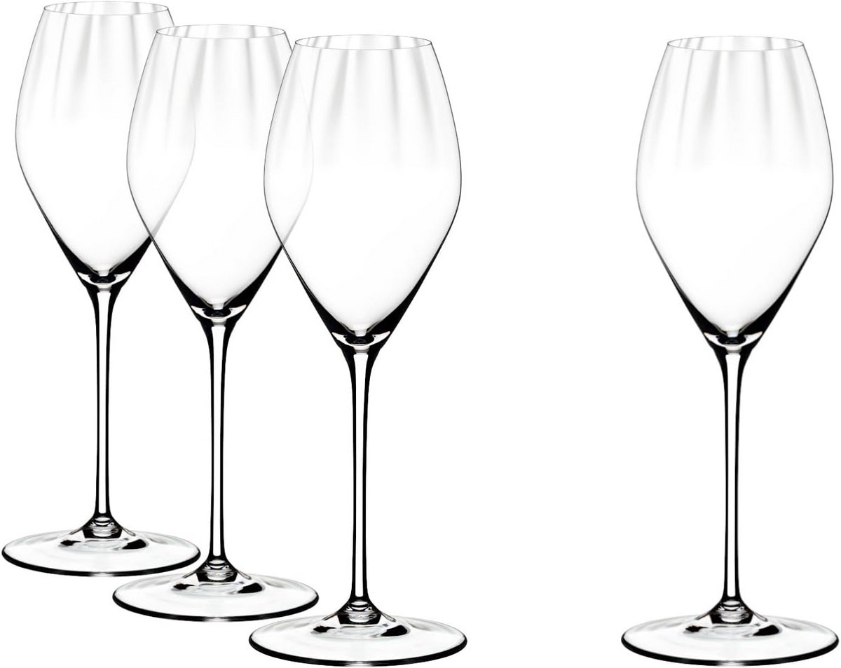 Luxe Champagneglazen Set van 4 - Kristalglas voor Champagne, Prosecco & Cava