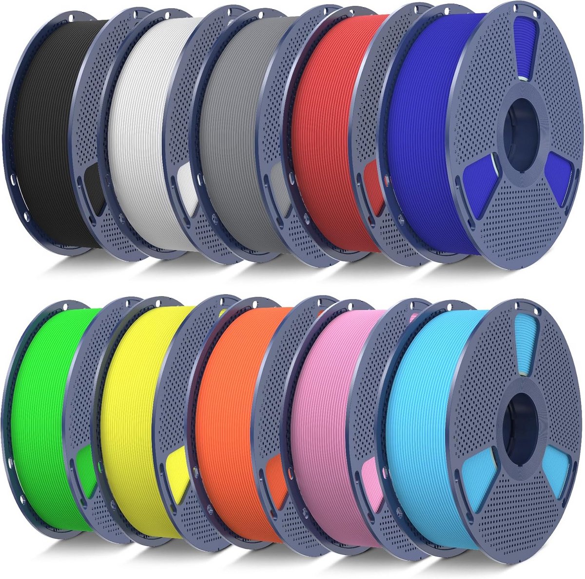 10 kg Bundel PETG 1.75mm 3D Printer Filament Hoge Snelheid Herbruikbare Spoel Kleurenset