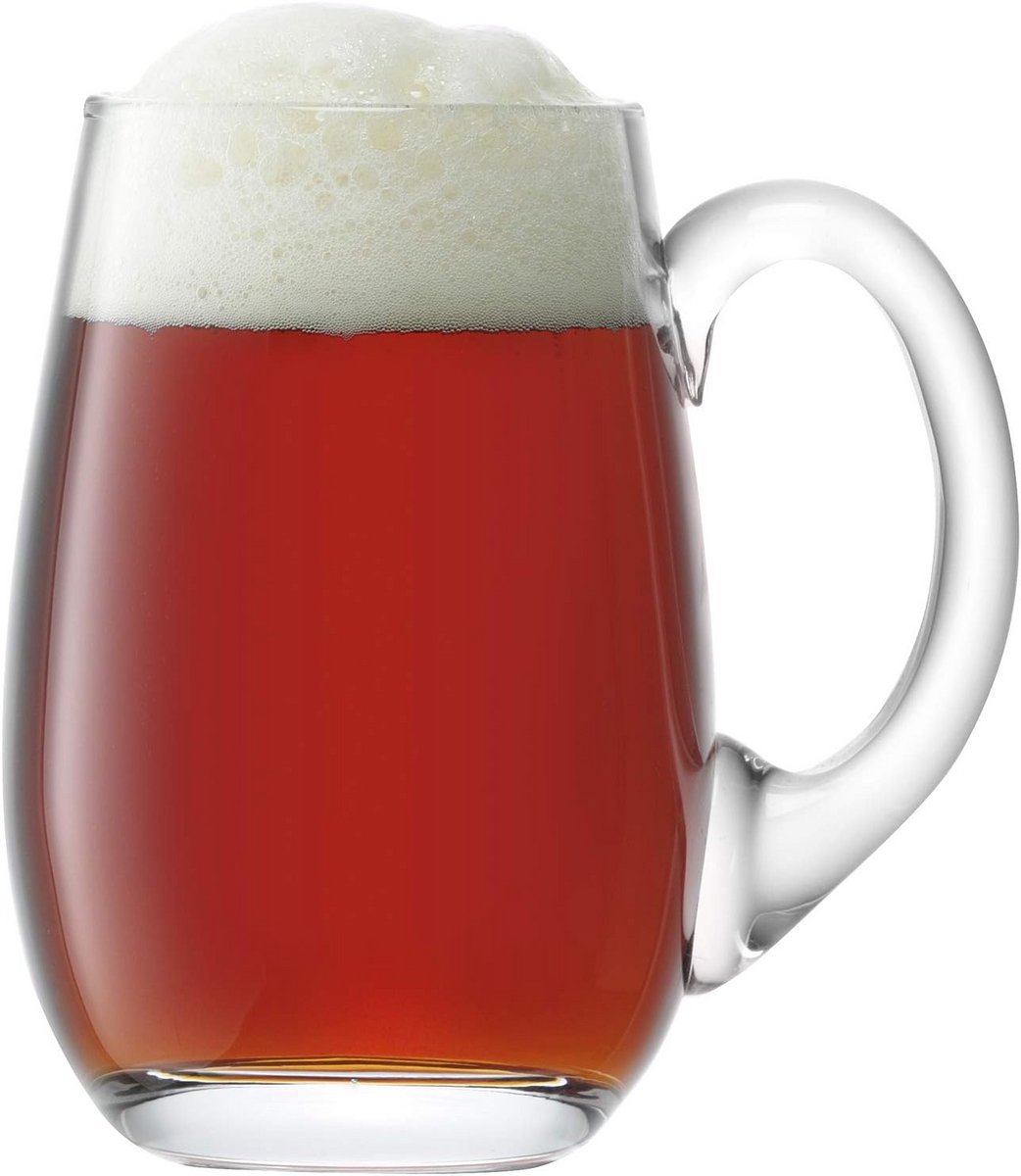 Groot Bierglas Tankard in Glas Ontwerp