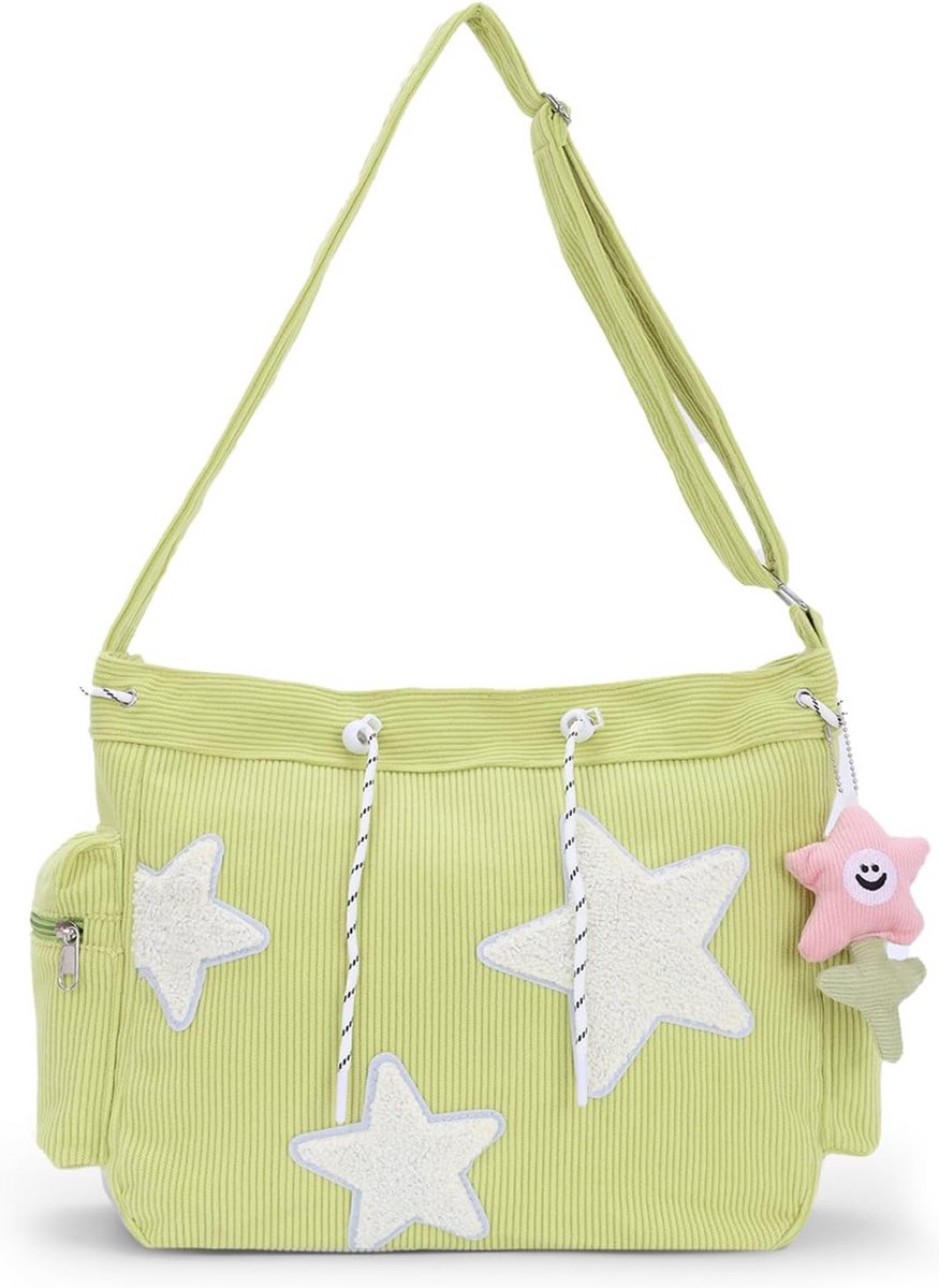 Grote Corduroy Hobo Tas voor Dames - Stoere en Stijlvolle Schoudertas