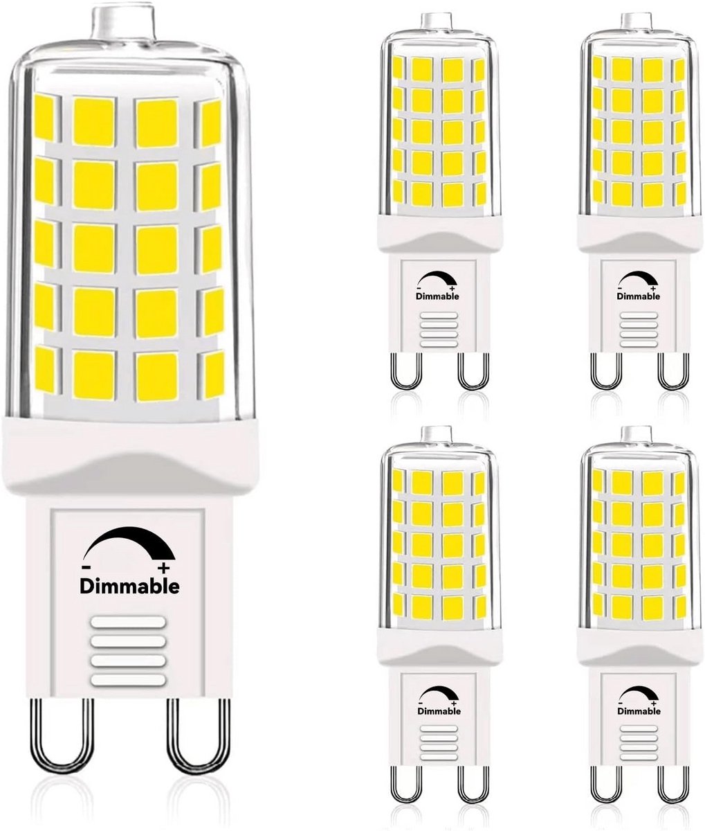 Dimbaar G9 LED lamp 4W (vervangt 40W) Koelwit 6000K, 450 Lumen, Set van 5