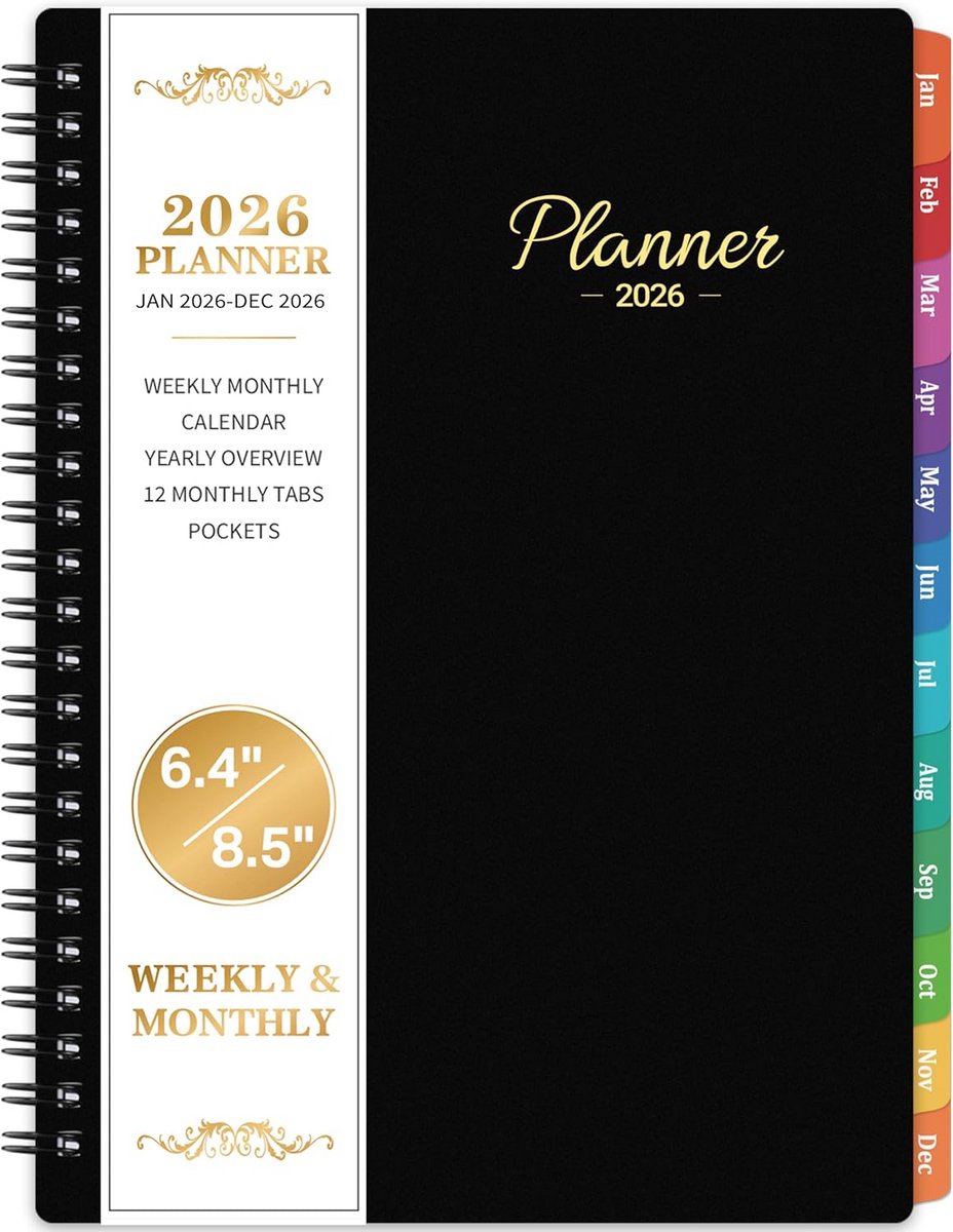 Agenda 2026 Week- en Maandplanner Januari tot December met Tabs