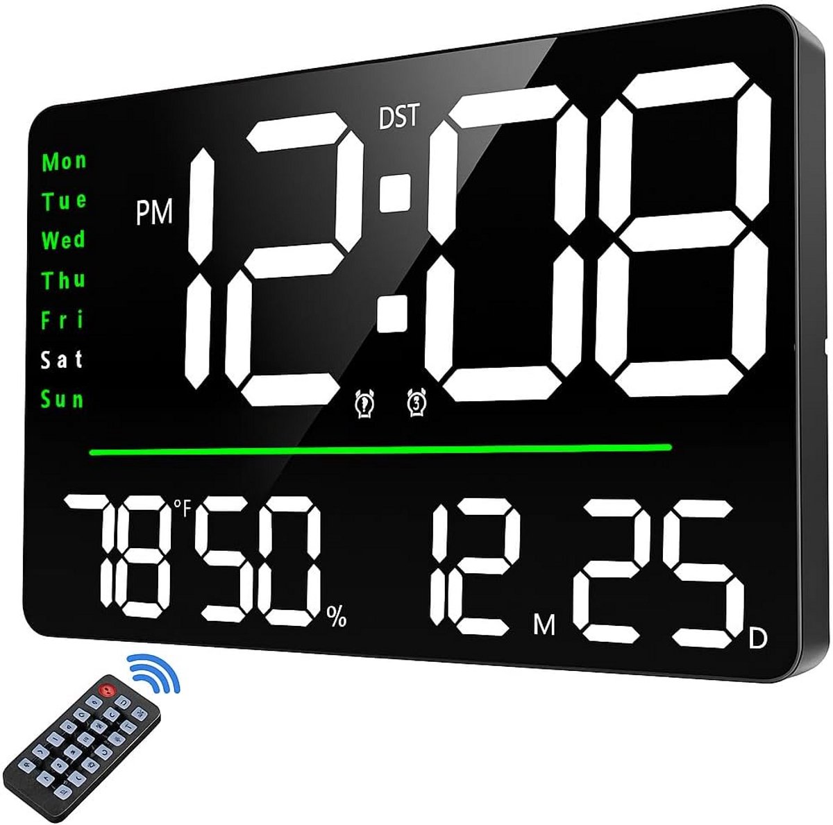 Digitale Wekker met Datum en Temperatuur - Tafelklok met Automatische Lichtsensor