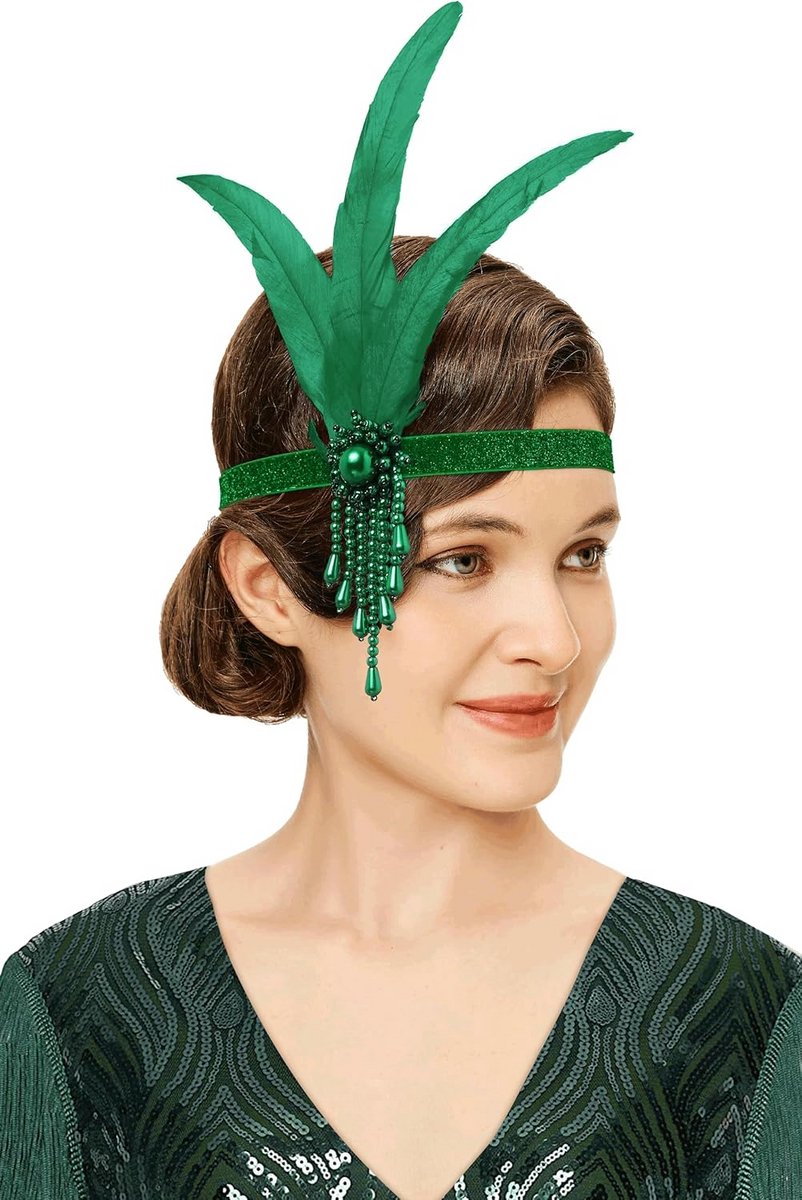 Veren Hoofdband Dames Jaren 20 Stijl Gatsby Kostuumaccessoire Flapper