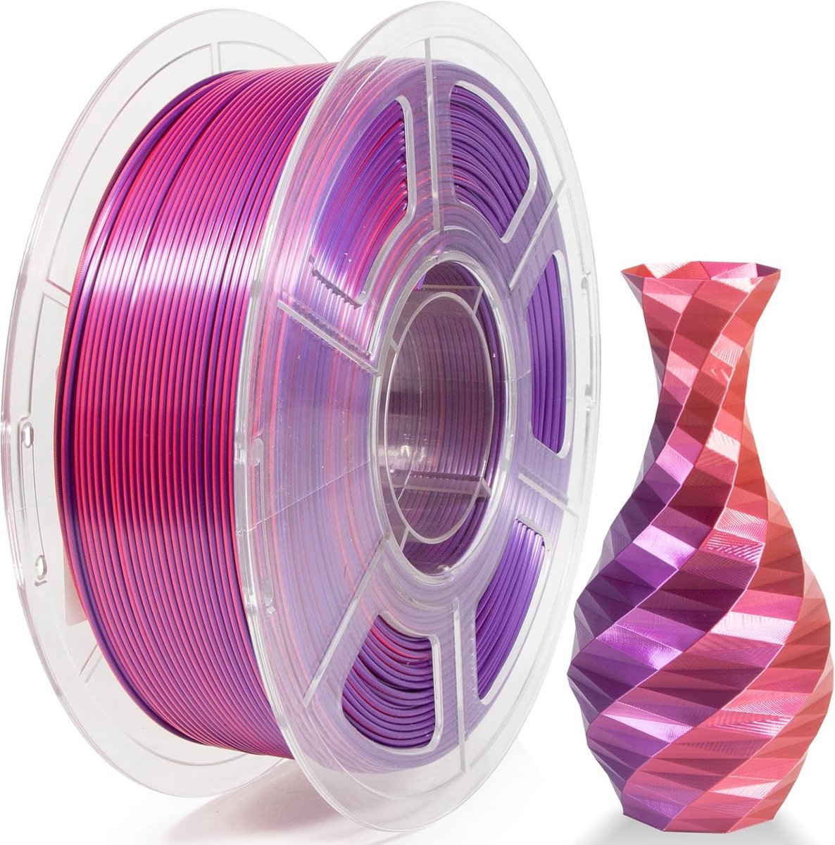 Zijdeachtig Tweelkleurig PLA Filanent 1.75MM Voor 3D Printers 1KG