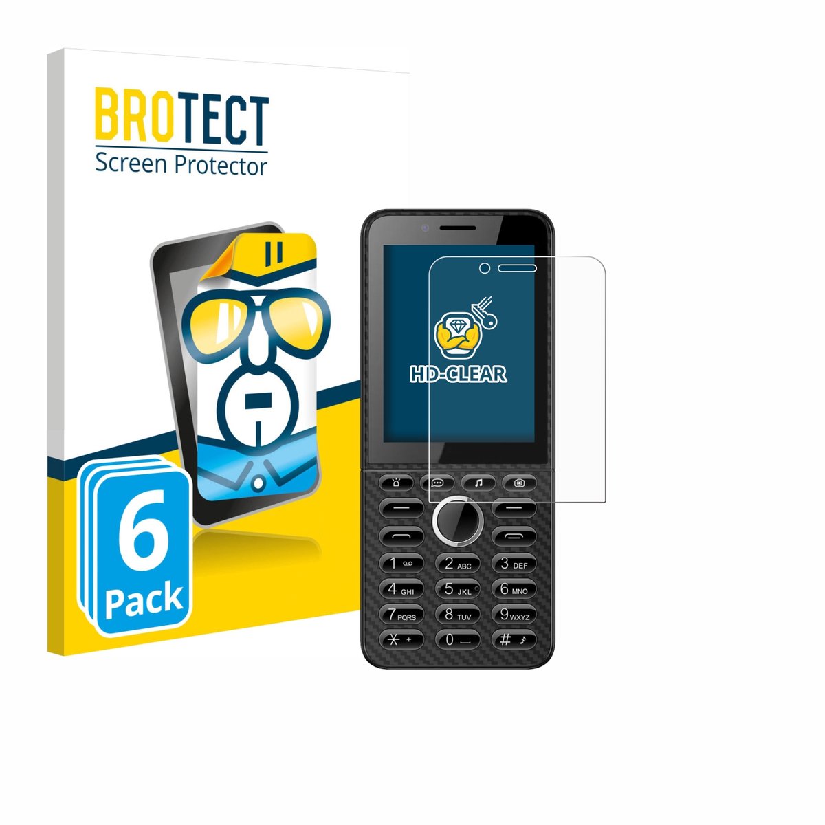 BROTECT - Screenprotector voor Energizer E288S - Folie Beschermfolie transparant 6 Stuks