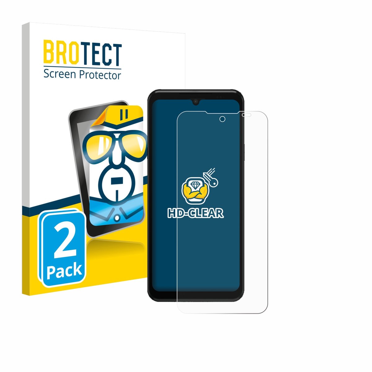 BROTECT - Screenprotector voor Sunmi M3 - Folie Beschermfolie transparant 2 Stuks
