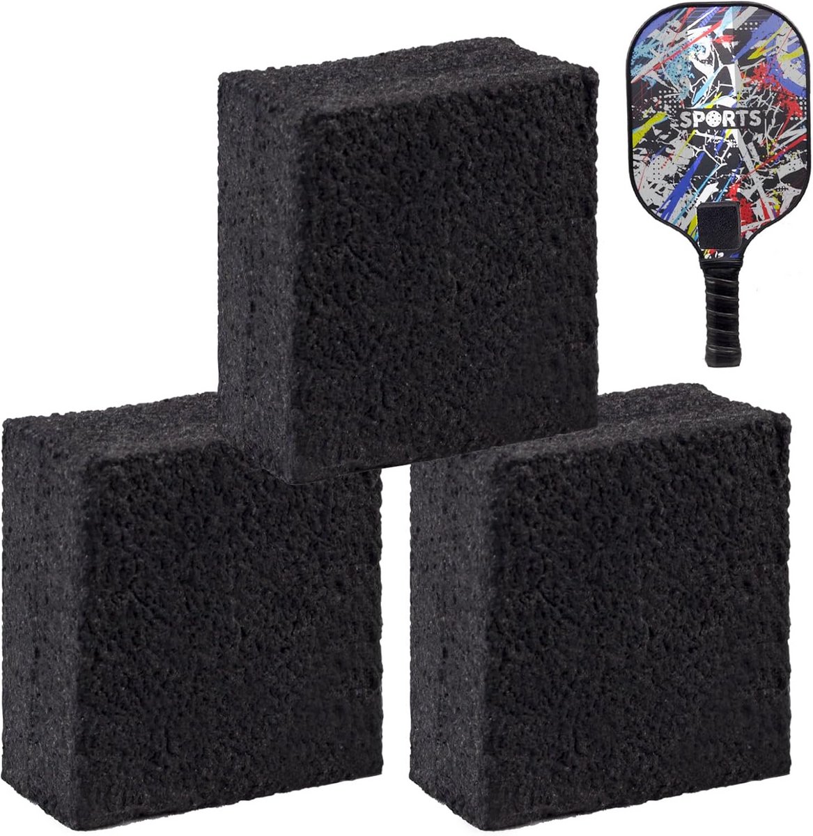 Set van 2 Pickleball Peddels van Glasvezel voor Beginners met Ballen en Accessoires