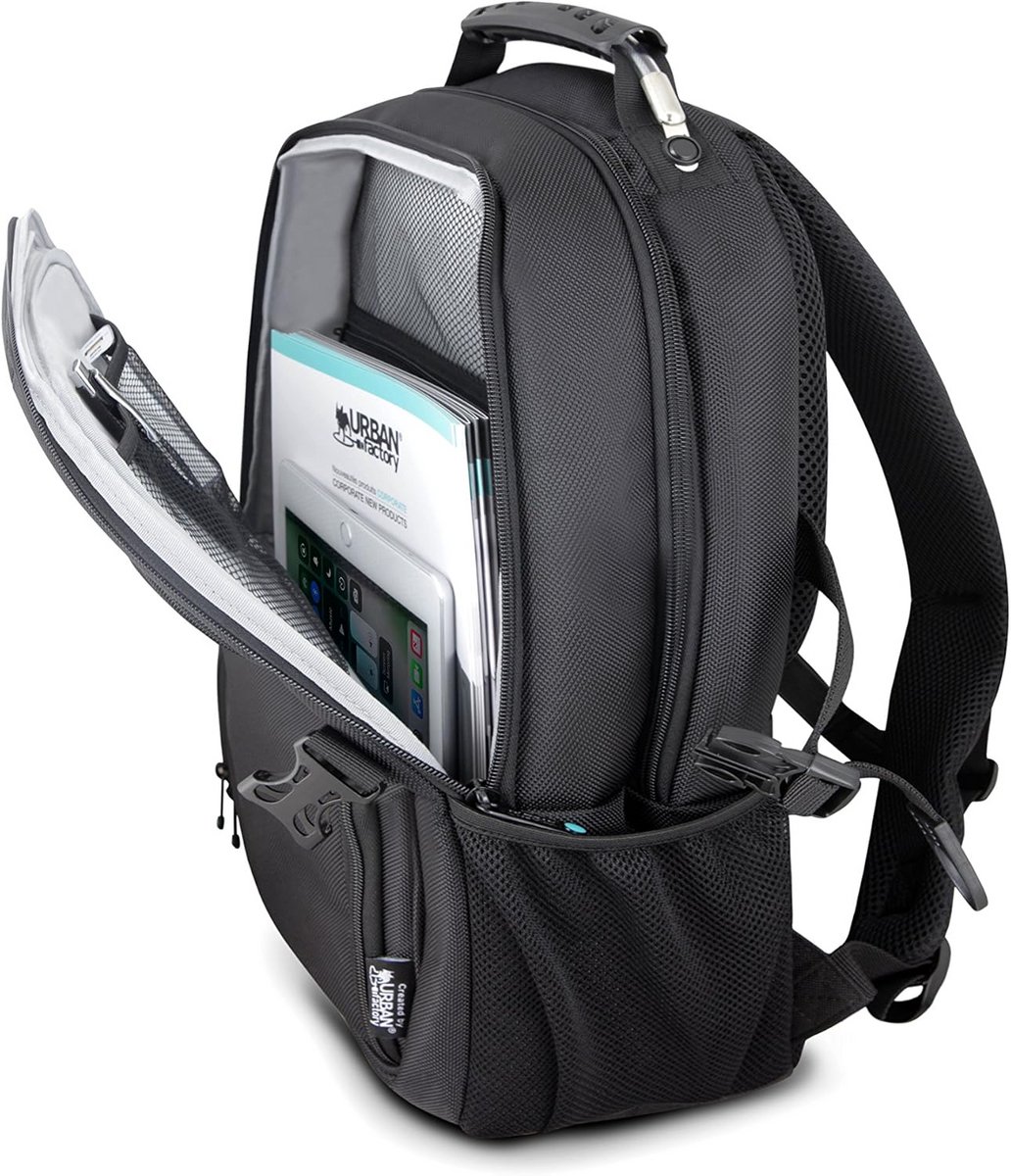 Stevige Reistas Rugzak voor Laptops tot 15.6 Inch met Regenhoes