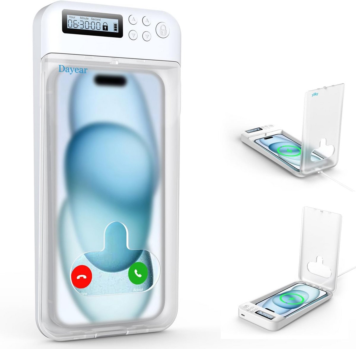Telefoon Lock Box - Timed Veilige Opbergbox Zelfbediening Crystal