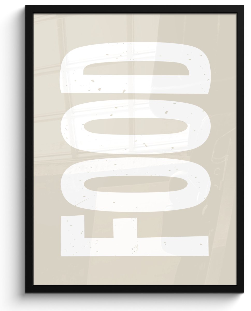 FrameYourWall Fotolijst inclusief poster - Posterlijst 50x70 cm - Posters - Food - Eten - Decoratie - Japandi - Foto in lijst - Keuken decoratie muur - Wanddecoratie accessoires - Muurdecoratie - Schilderijen