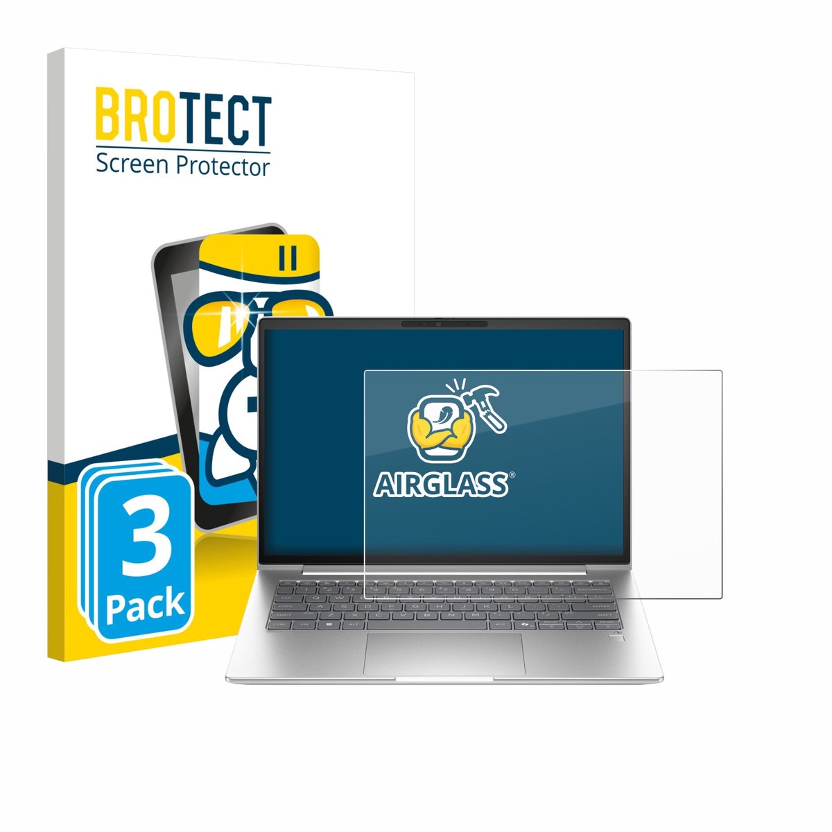 Screenprotector 3 Stuks voor HP EliteBook 6 G1a 14" Beschermglas transparant