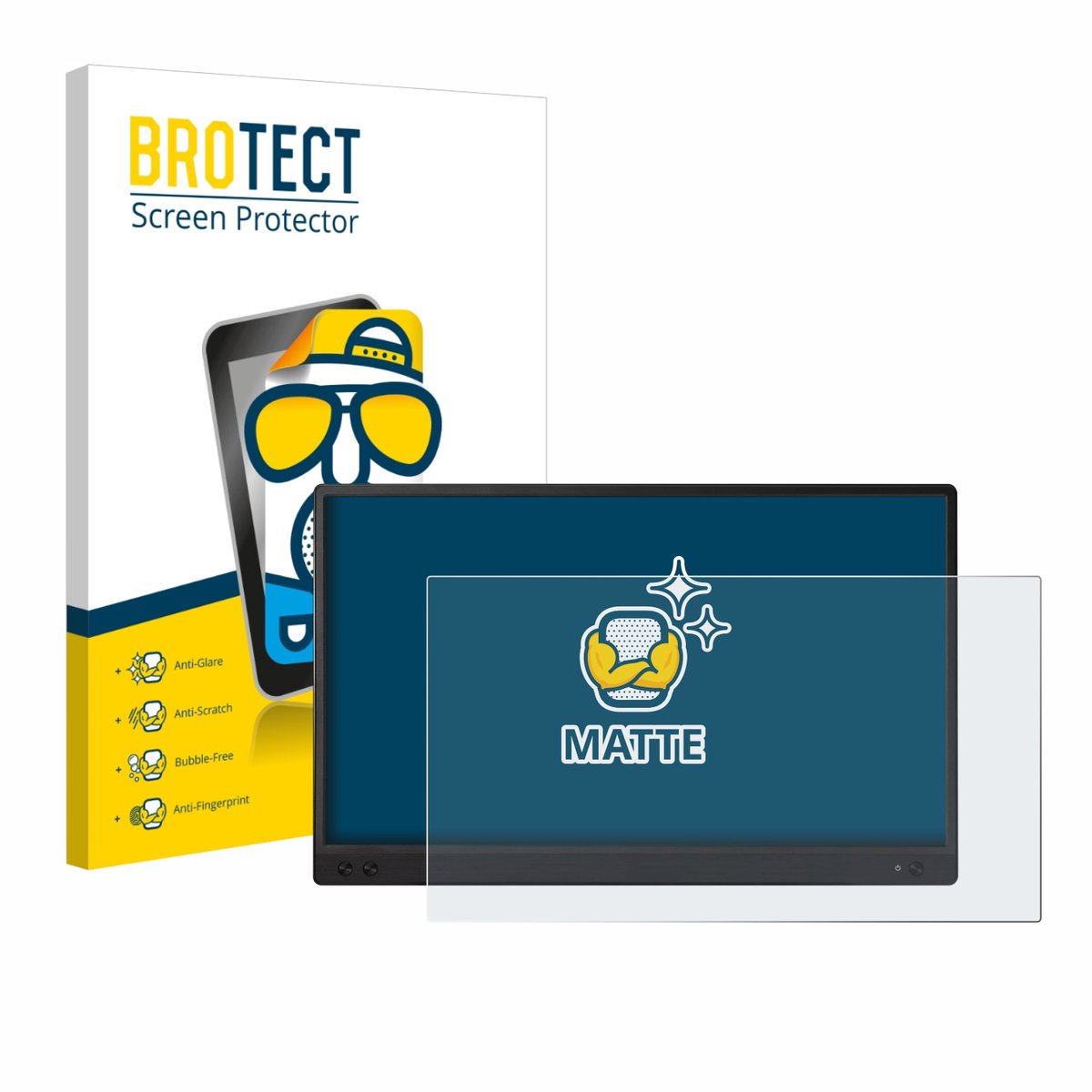 BROTECT - Screenprotector voor ASUS ZenScreen MB166C - Folie Beschermfolie matte