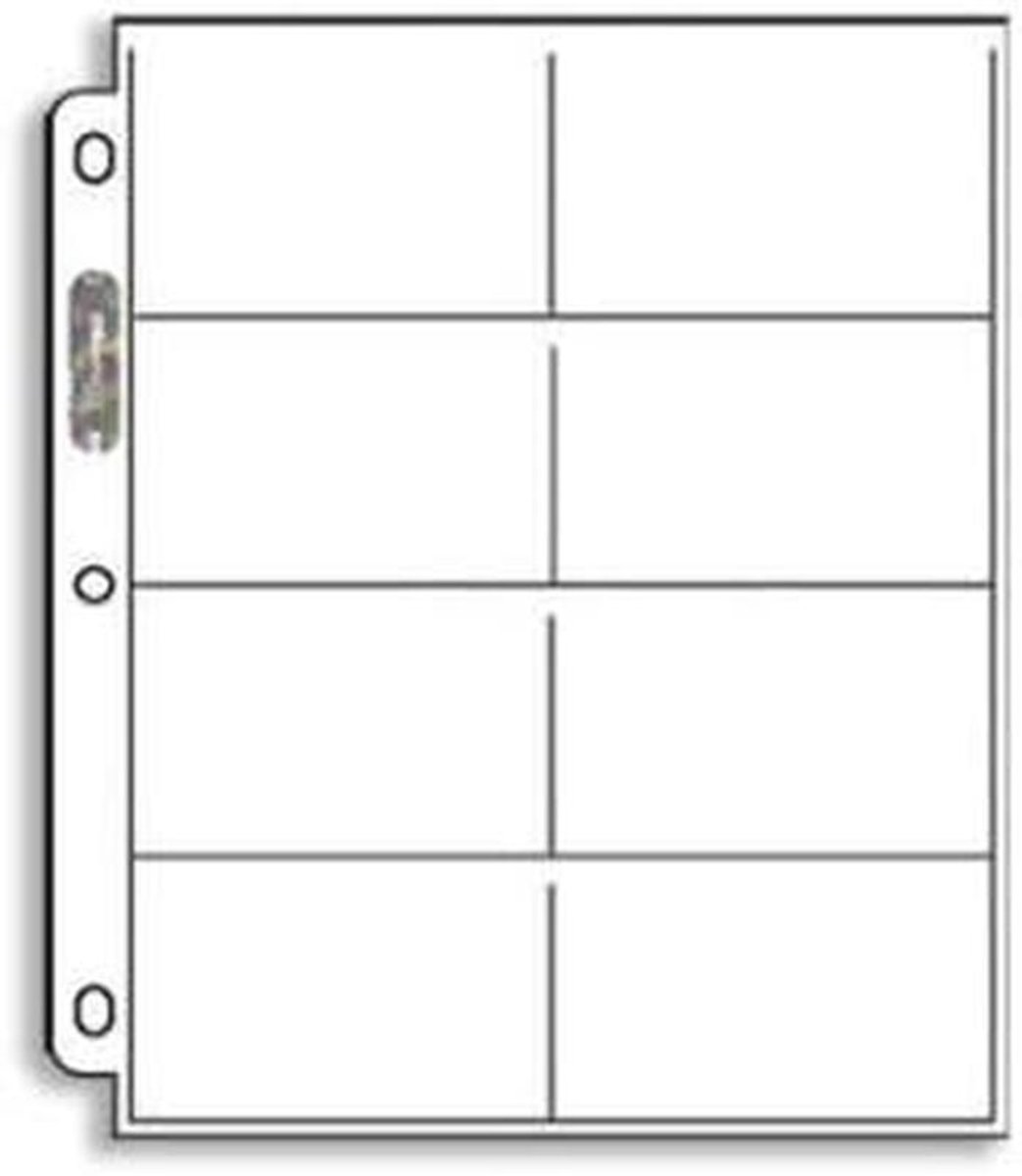 8-Pocket Pagina's voor Ruilkaarten - 22 Stuks Ultra Dunne Pockets