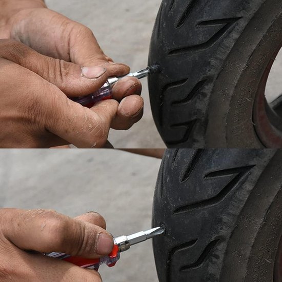 100x Universele Banden Reparatie Nagels voor Auto & Motorfiets - Zelfklevende Pluggen Set — afbeelding 2