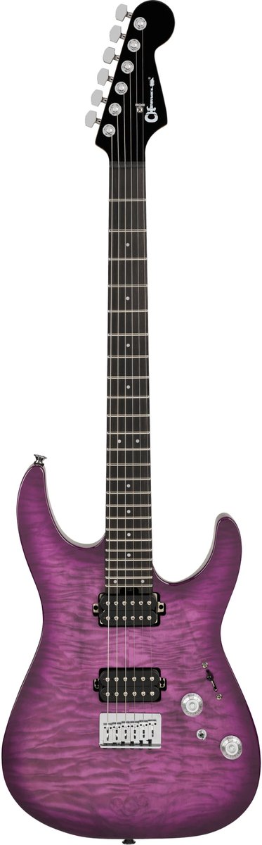 Charvel Pro-Mod Plus DK24 HH HT E QM Violet Radiance - ST-Style elektrische gitaar