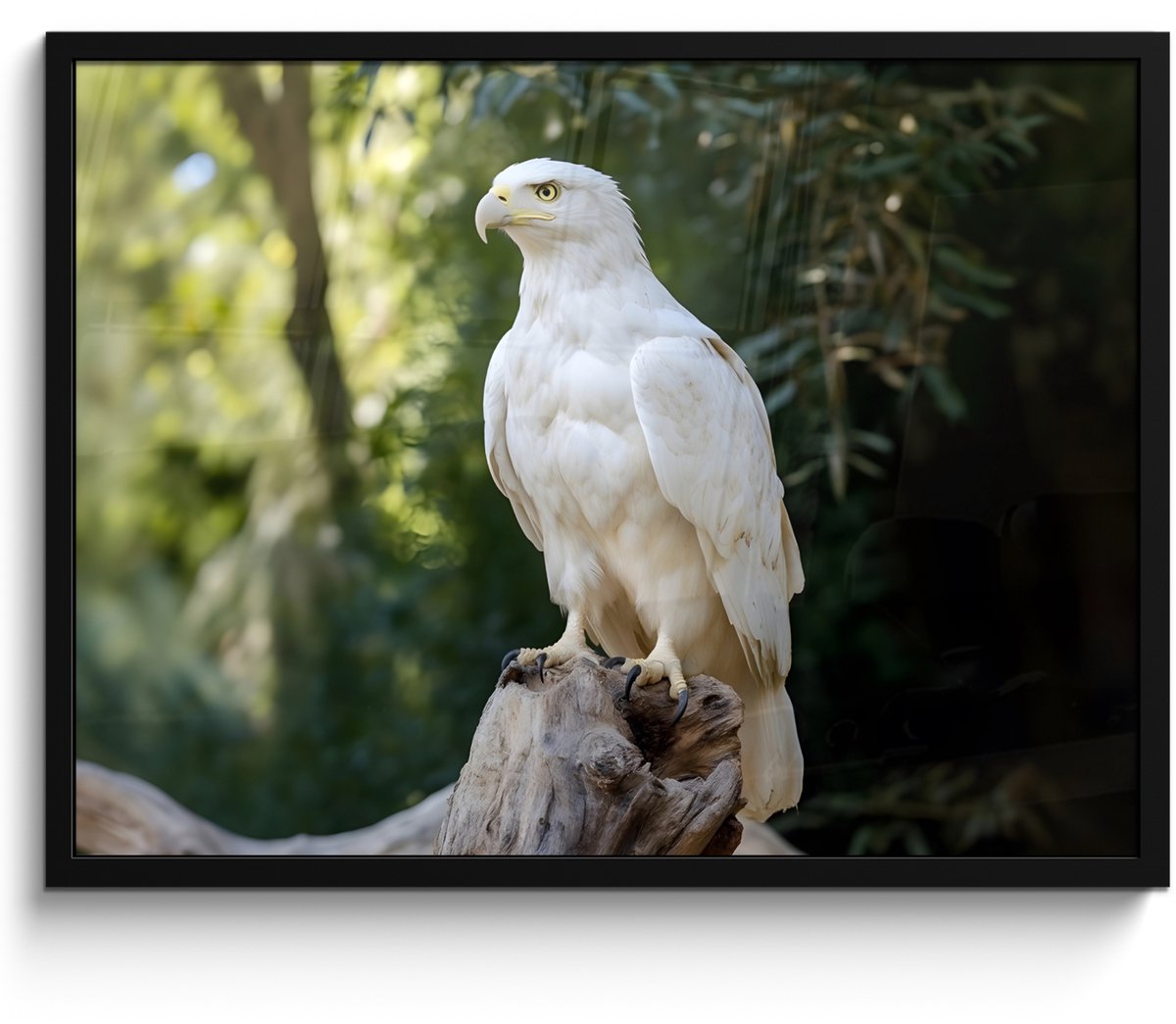FrameYourWall Poster in lijst - Fotolijst 70x50 cm - Posters - Arend - Hout - Wit - Planten - Posterlijst zwart - Decoratie - Wanddecoratie woonkamer - Muurdecoratie slaapkamer