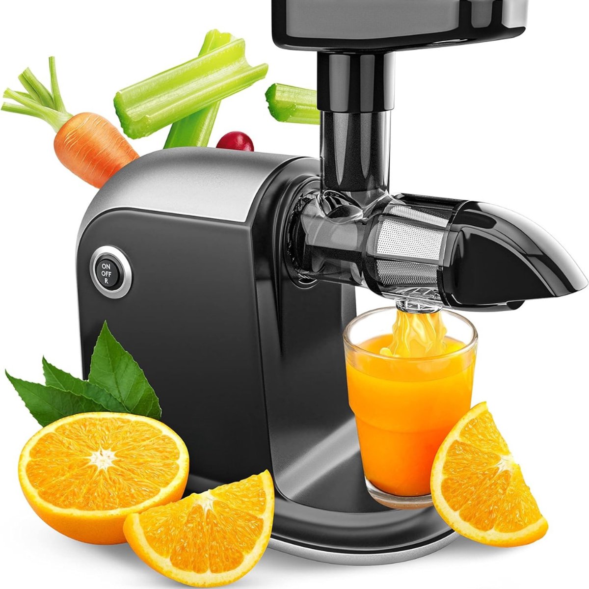 Florixa® Sapcentrifuges groenten en fruit - Sapcentrifuges - Slowjuicer - Grijs - 44cm x 32cm x 20cm