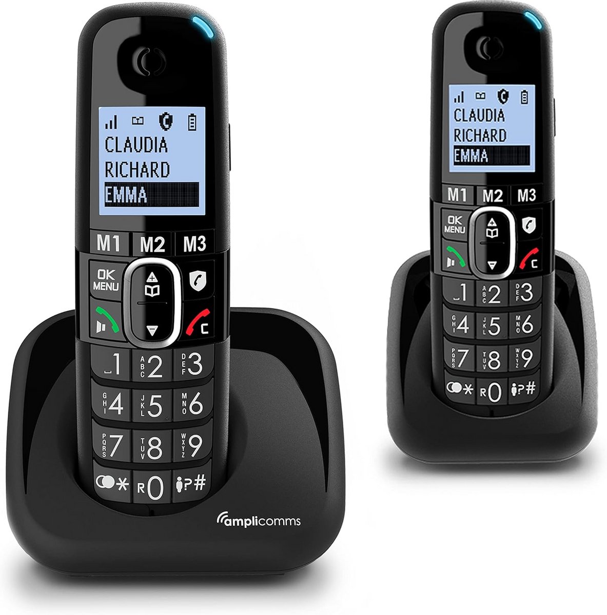 Draadloze DECT Telefoon Duo met Extra Groot Toetsenbord en Audio Boost