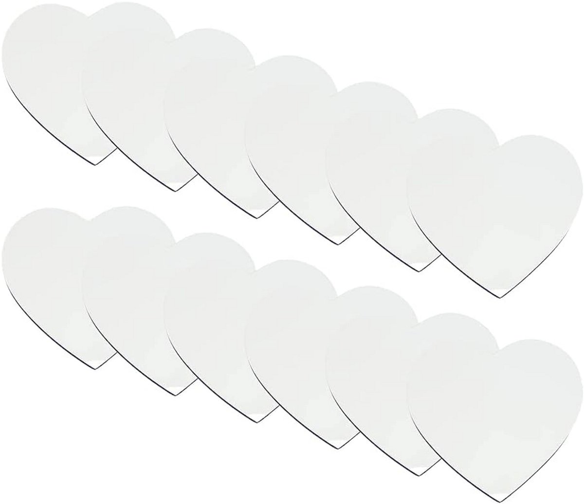 10x Hartvormige MDF Onderzetters voor Sublimatie - DIY en Persoonlijke Cadeaus
