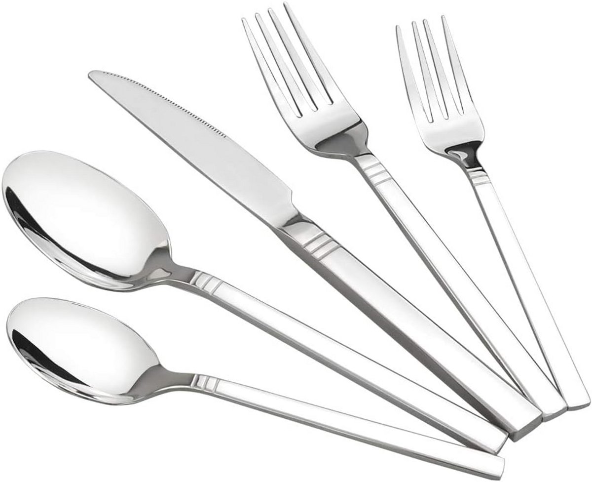 80-delige Bestekset RVS voor 16 Personen - Complete Zilverwerk Set