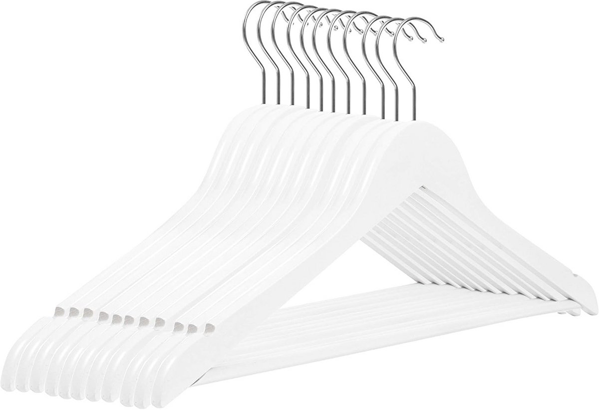 Houten Kleerhanger 38 cm Geverfd Zwart Wit Natuur Matte Afwerking