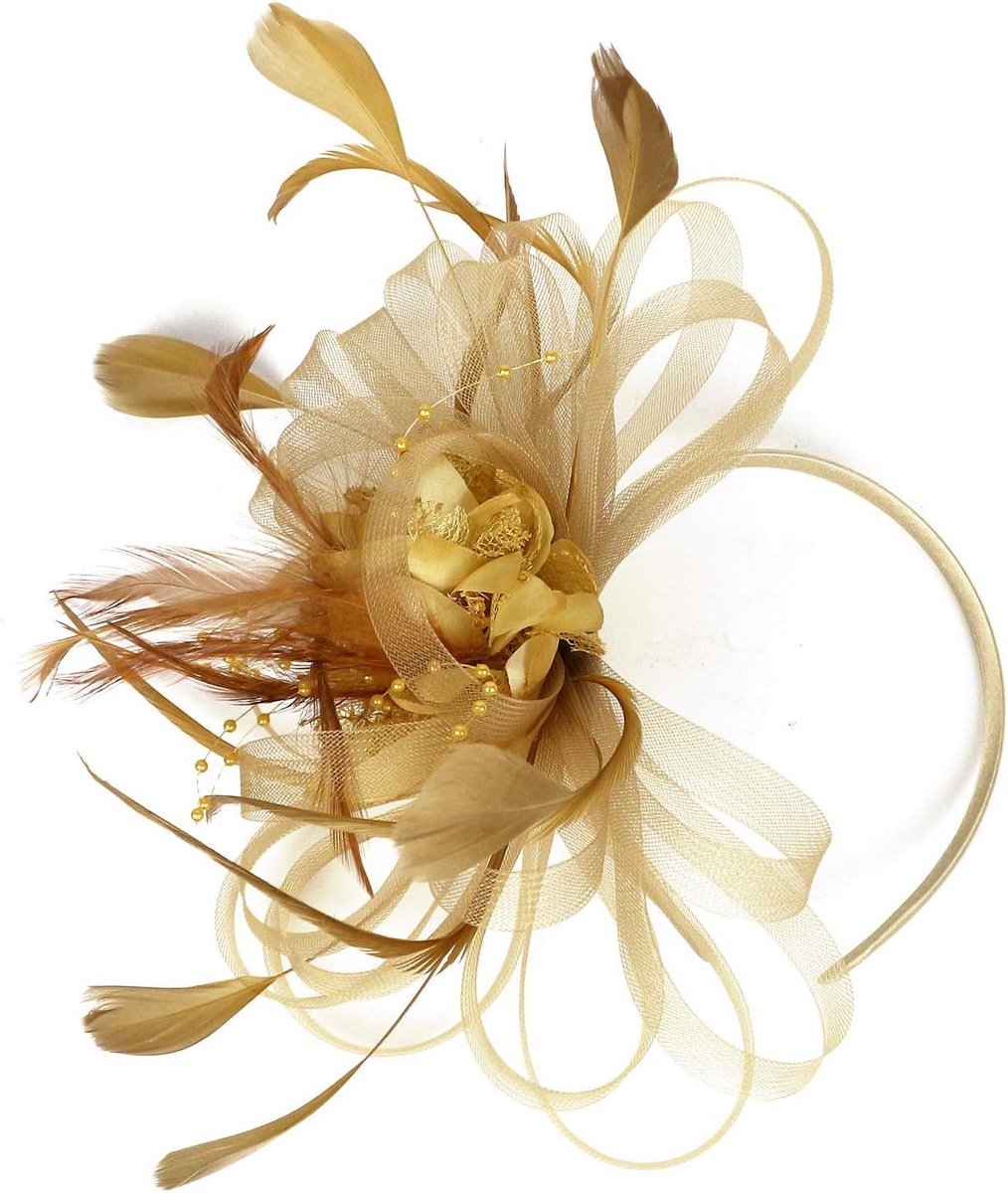 Elegante Fascinator Hoed voor Dames: Theehoed met Bloem & Net voor Bruiloft, Feest of Kerk