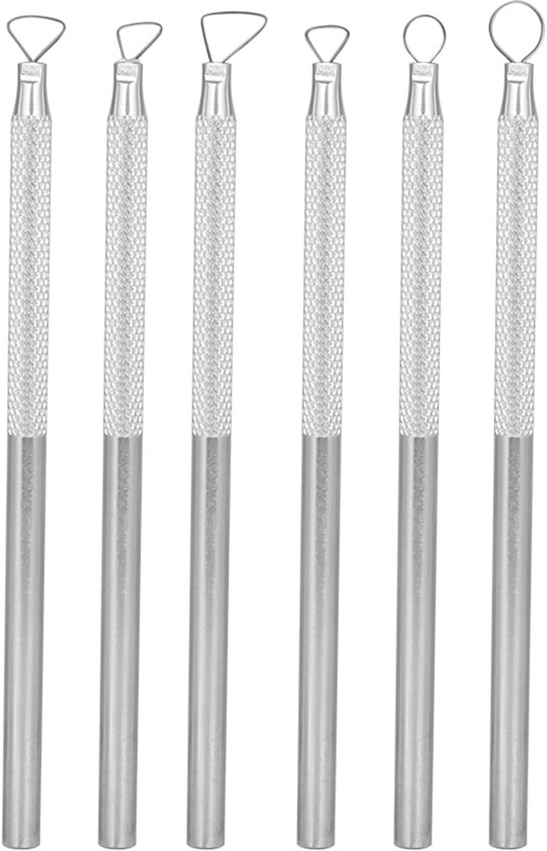 Keramiek en boetseer gereedschap set van 6 aluminium schrapers voor modelleren en vormen
