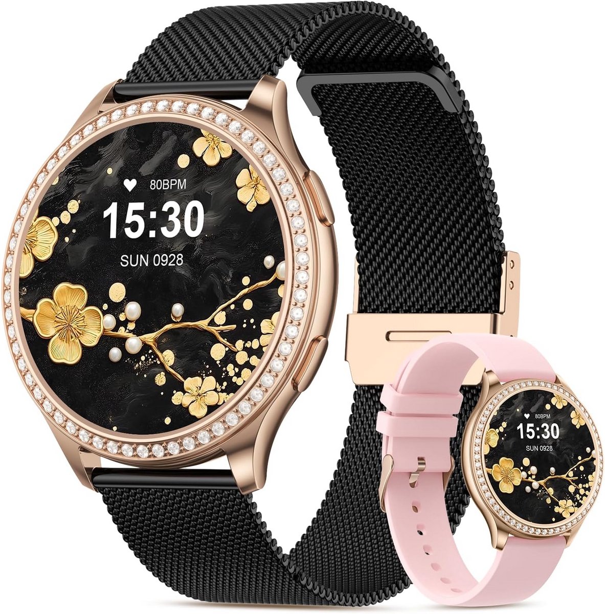 Dames Smartwatch met Telefoonfunctie, Sportmodi en Gezondheidsmonitoring