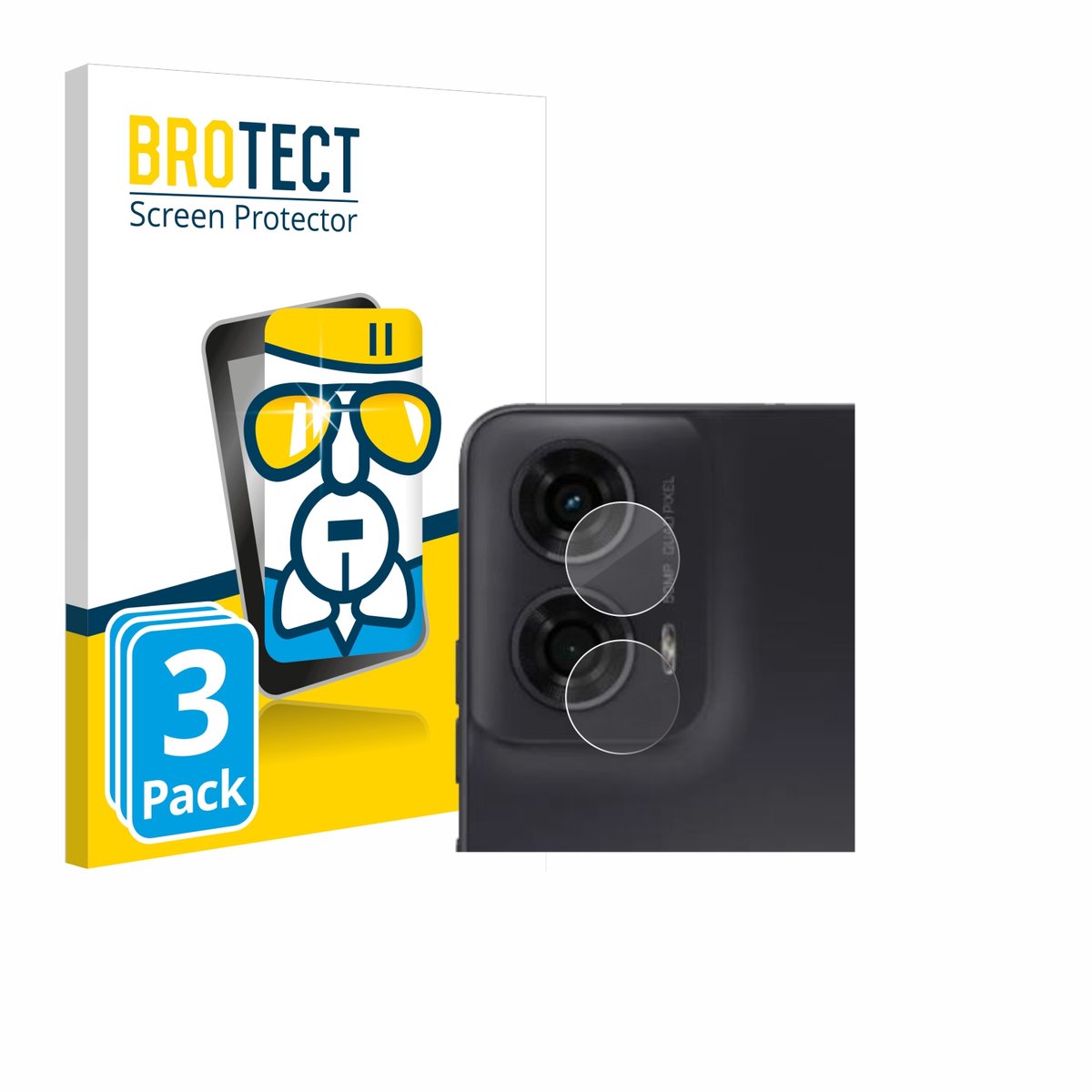 Screenprotector 3 Stuks voor Motorola Moto G24 Power (ALLEEN Camera Lens) Beschermglas transparant