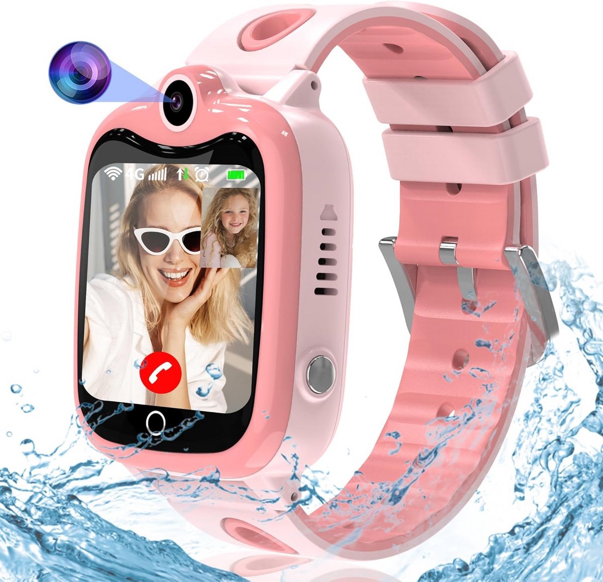 Kindersmartwatch met GPS-tracking en SIM-kaartslot, veilig en gebruiksvriendelijk