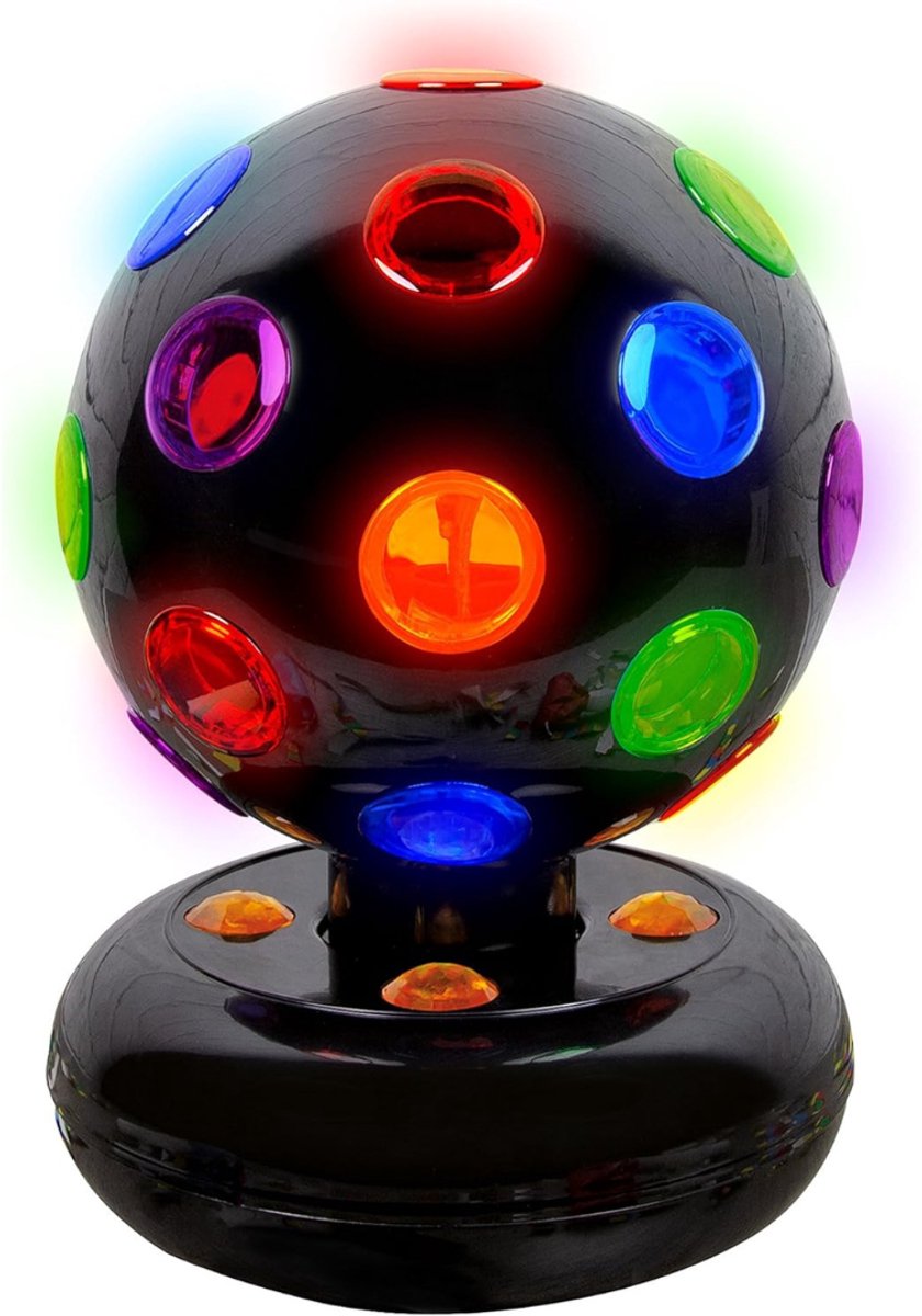 Zyrex® Feestverlichting - Discolamp - Beamz - Zwart - 14cm x 14cm x 19cm
