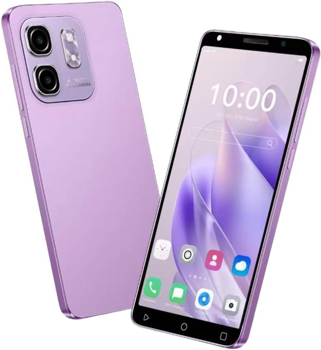 5,0 inch smartphone dual camera dual sim Android OS paars