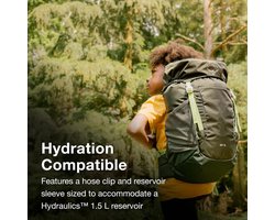 Osprey Jet 18 rugzak 18L Jet Unisex kinderrugzak - lichtgewicht rugzak voor dagtochten - AirScape rugsystem - geventileerd rugpaneel - elastische zijzakken - waterdichte afwerking - regenkap - trekking rugzak