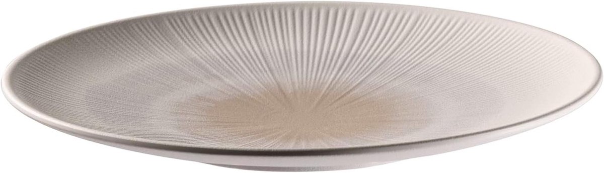 Bord LUSH - Ø 42 cm - H: 3,5 cm - Melamine wit/beige